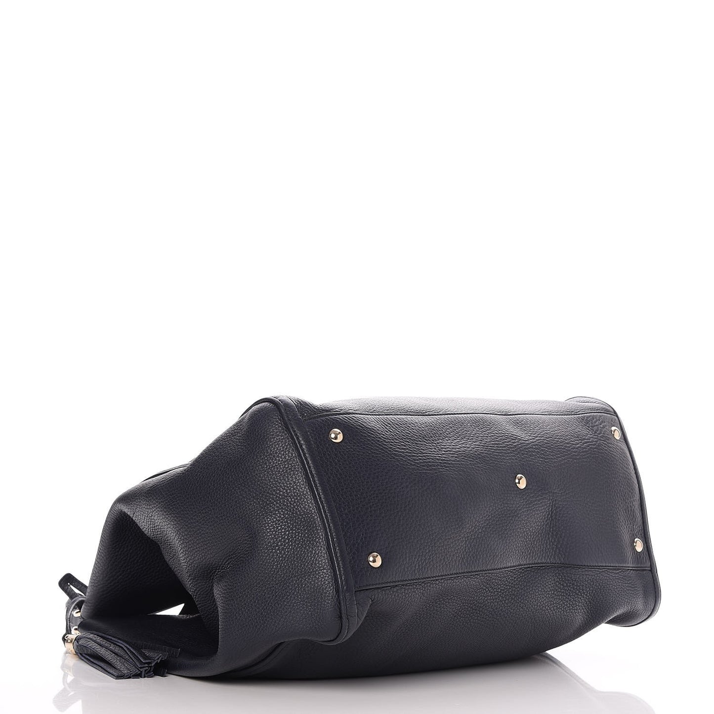 Pebbled Calfskin Large Soho Shoulder Bag Blue