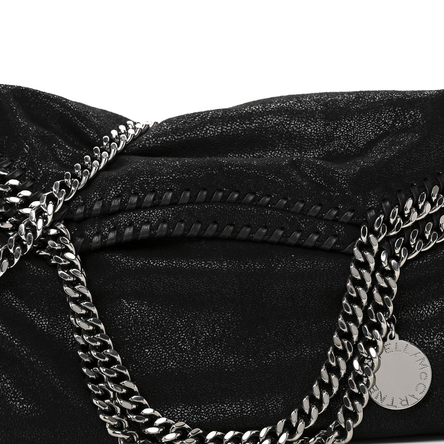 Stella McCartney Shaggy Deer Falabella Fold Over Tote Black 7 of 9