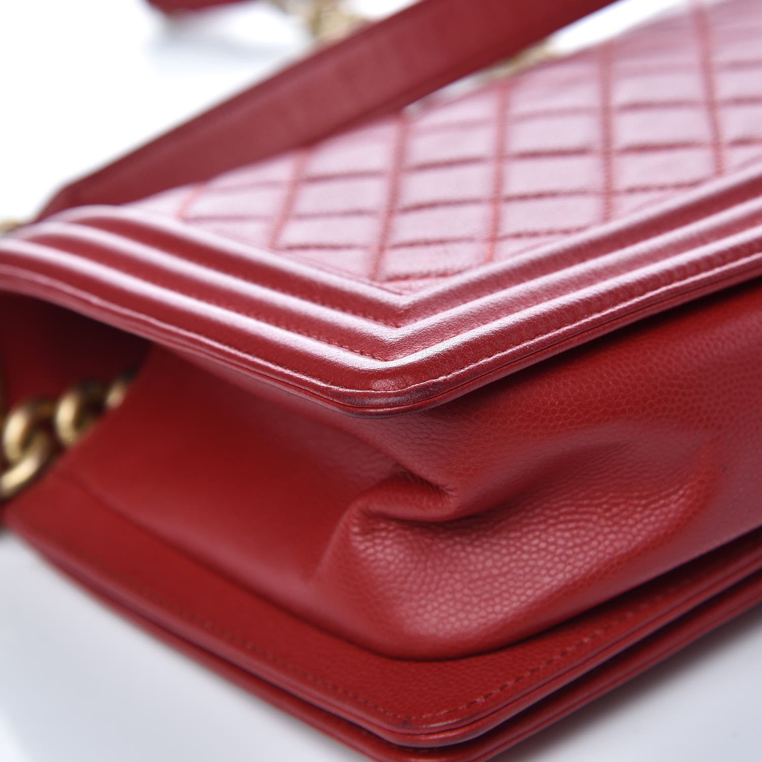 Chanel Caviar Quilted Medium Boy Flap Red 10 of 16