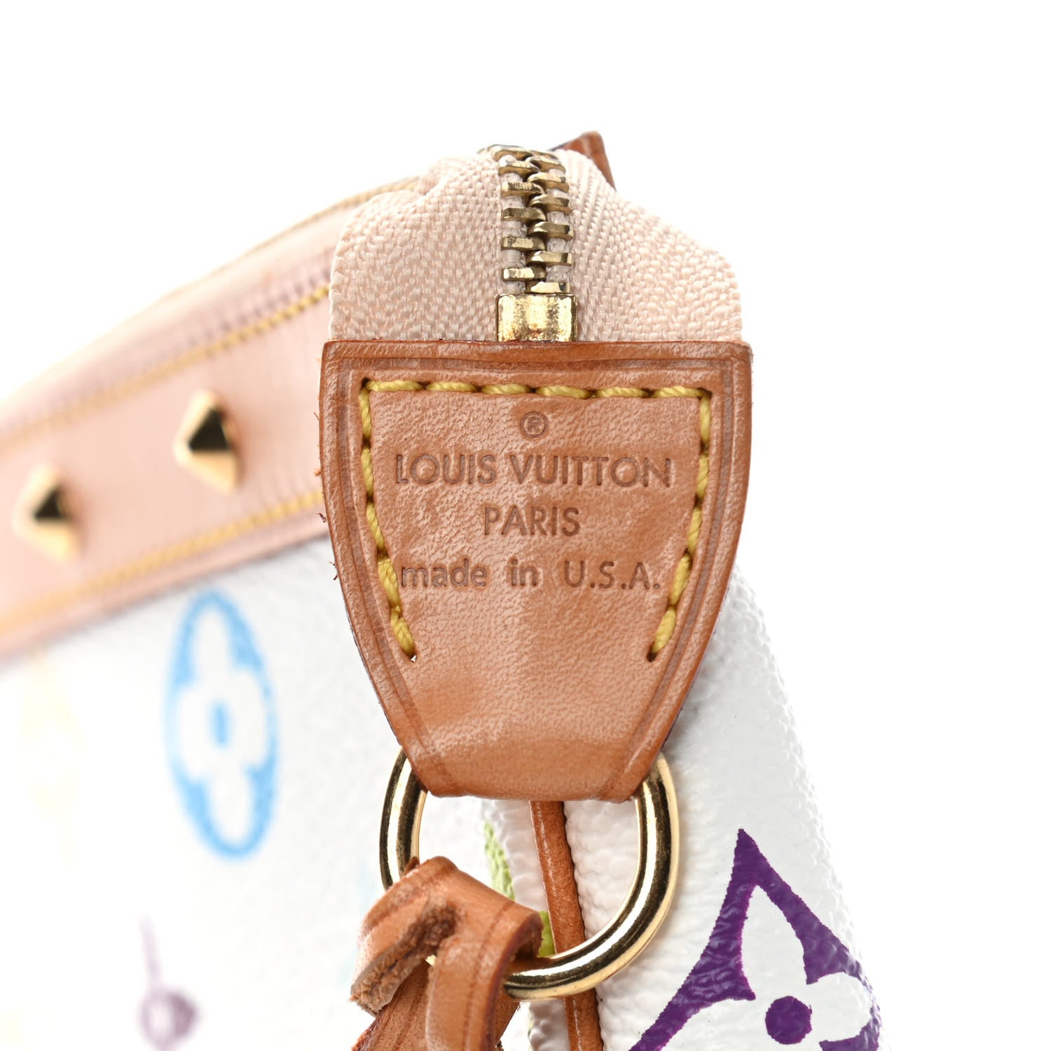Louis Vuitton Monogram Multicolor Pochette Accessories White 6 of 9