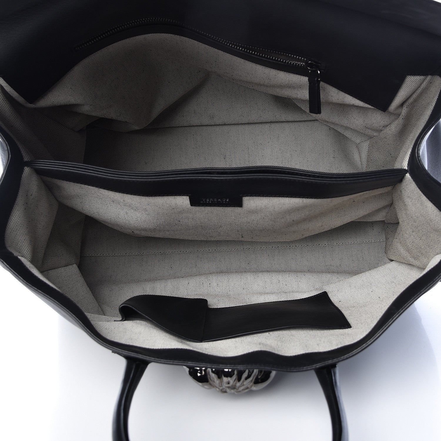 Versace Calfskin XL Palazzo Empire Bag Black 5 of 15
