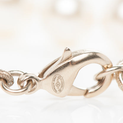 Chanel Pearl Baguette Crystal CC Bracelet Gold 5 of 6