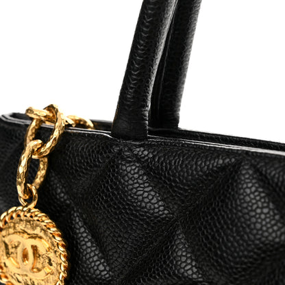 Chanel Caviar Quilted Medallion Tote Black 16 of 20
