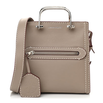 Alexander McQueen Calfskin The Short Story Shoulder Bag Taupe 1 of 14
