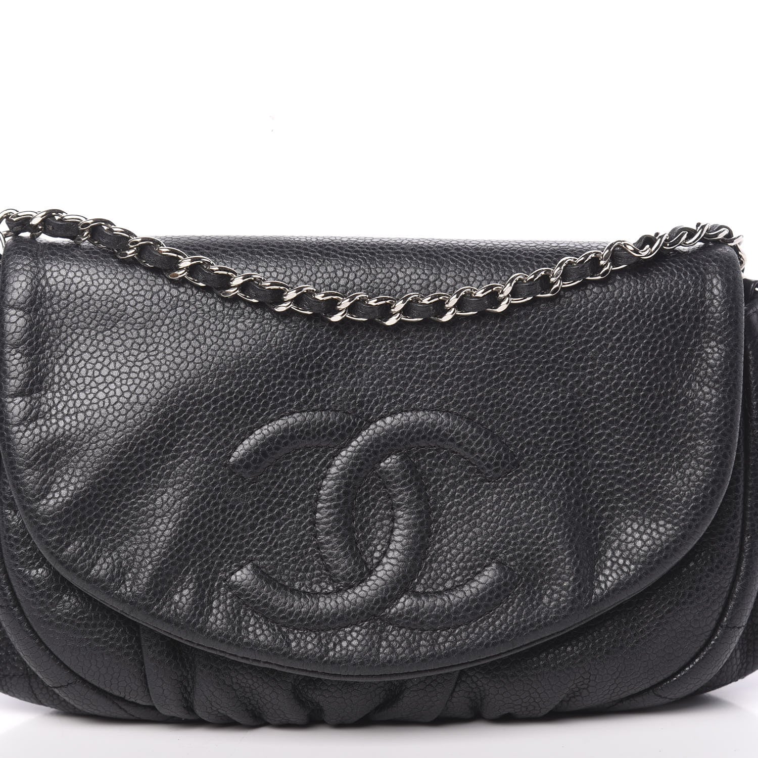 Chanel Caviar Half Moon Wallet On Chain WOC Black 11 of 11