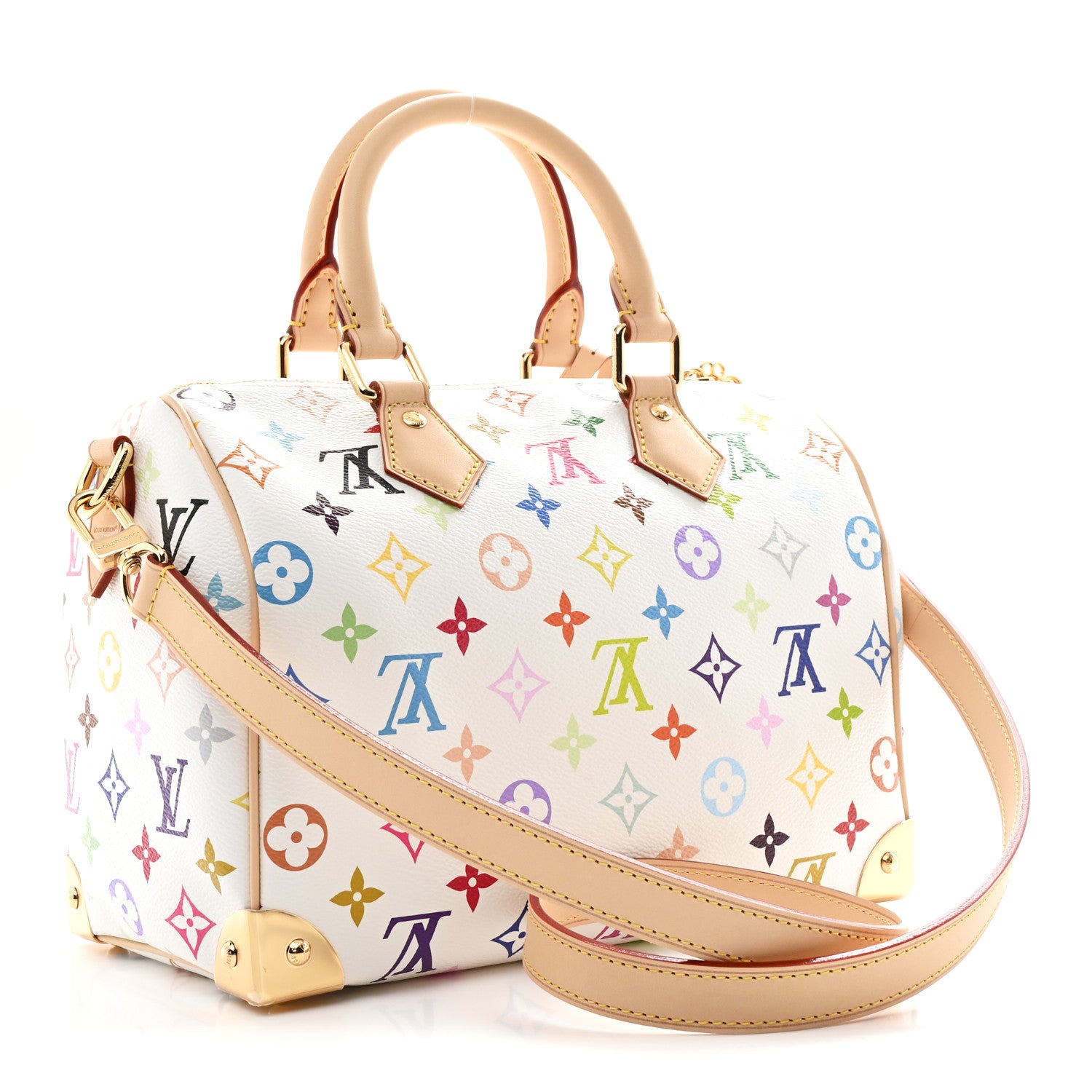 Louis Vuitton LV X TM Monogram Multicolor Speedy Bandouliere 25 White 3 of 9
