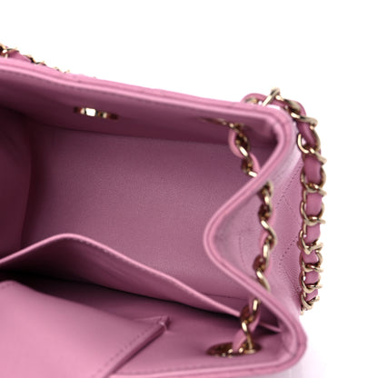 Chanel Caviar Quilted Mini Bucket Bag Pink 5 of 10