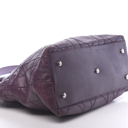 Christian Dior Lambskin Cannage Medium Granville Tote Purple 14 of 20