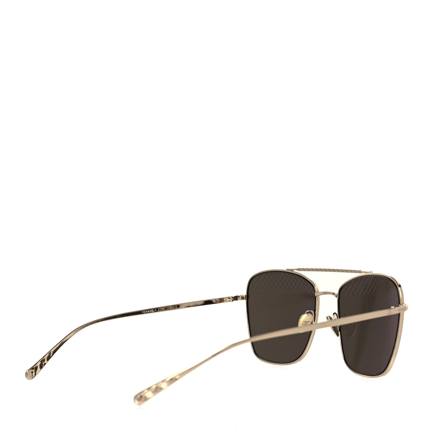 Chanel Metal Pilot Sunglasses 4256 Gold 4 of 7
