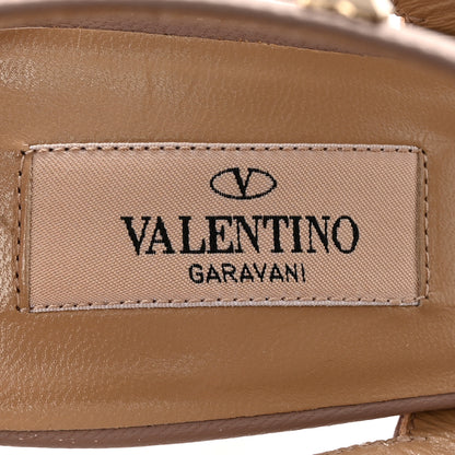 Valentino Garavani Calfskin Nappa Rockstud Ankle Strap 100mm Pumps 40 Grey Pink Poudre 7 of 12