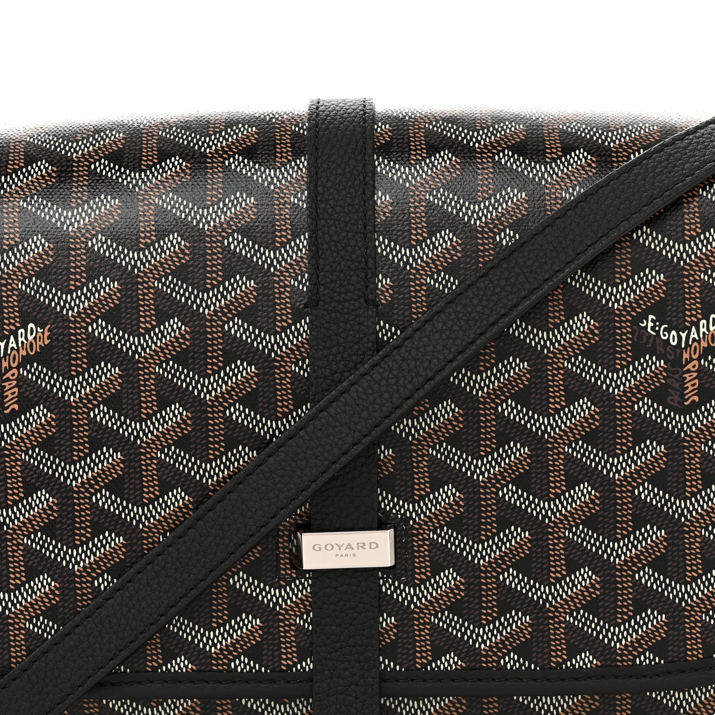 Goyardine Belvedere II MM Messenger Bag Black