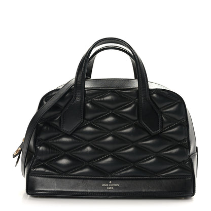 Louis Vuitton Lambskin Malletage Dora PM Black 1 of 8