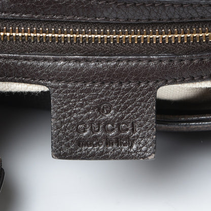 Gucci Calfskin Web Medium Dressage Hobo Coffee Brown 7 of 9