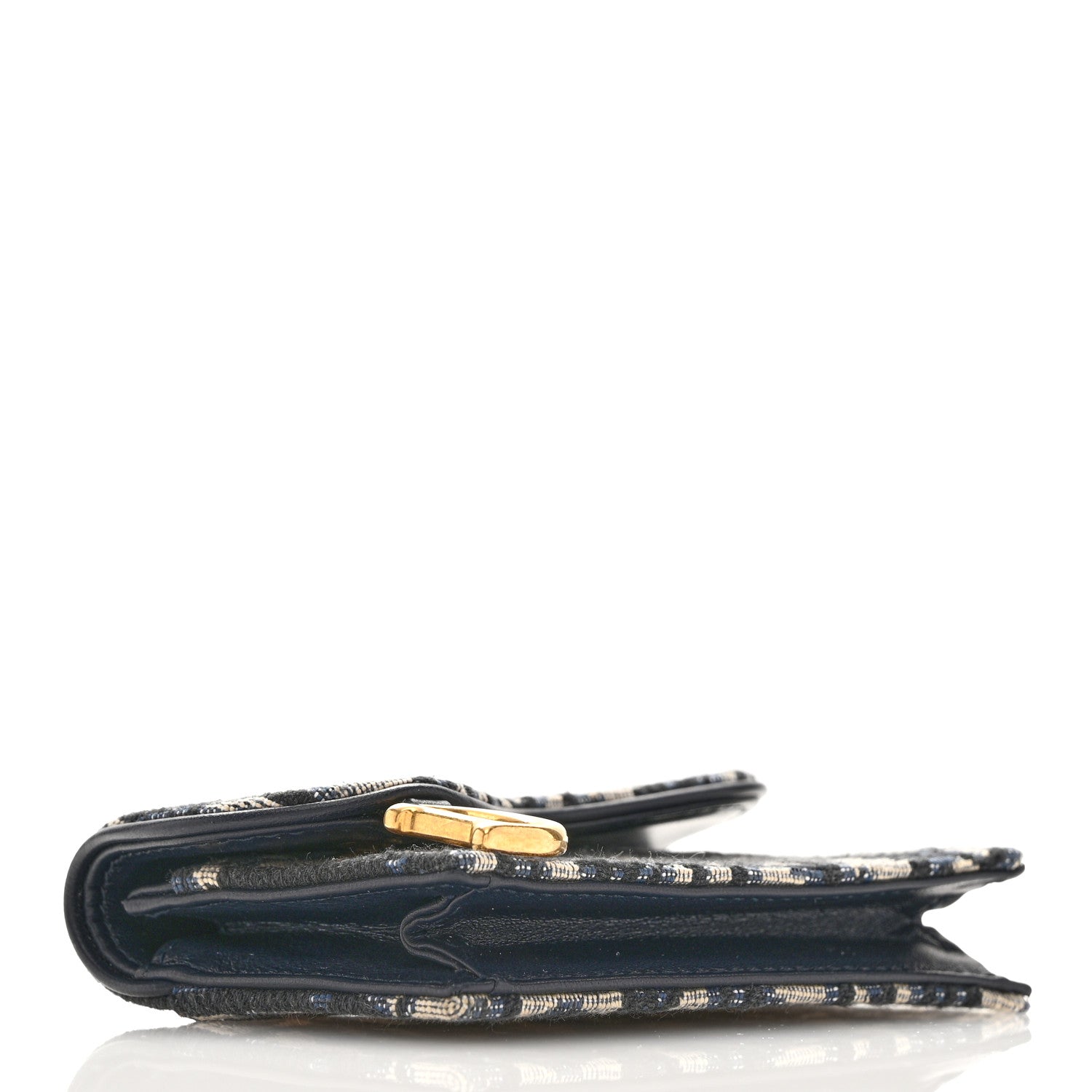 Christian Dior Oblique Saddle Bloom Card Holder Blue 4 of 8