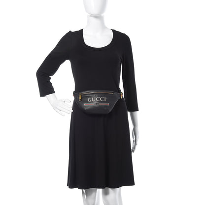 Gucci Grained Calfskin Small Logo Belt Bag Black 2 of 12