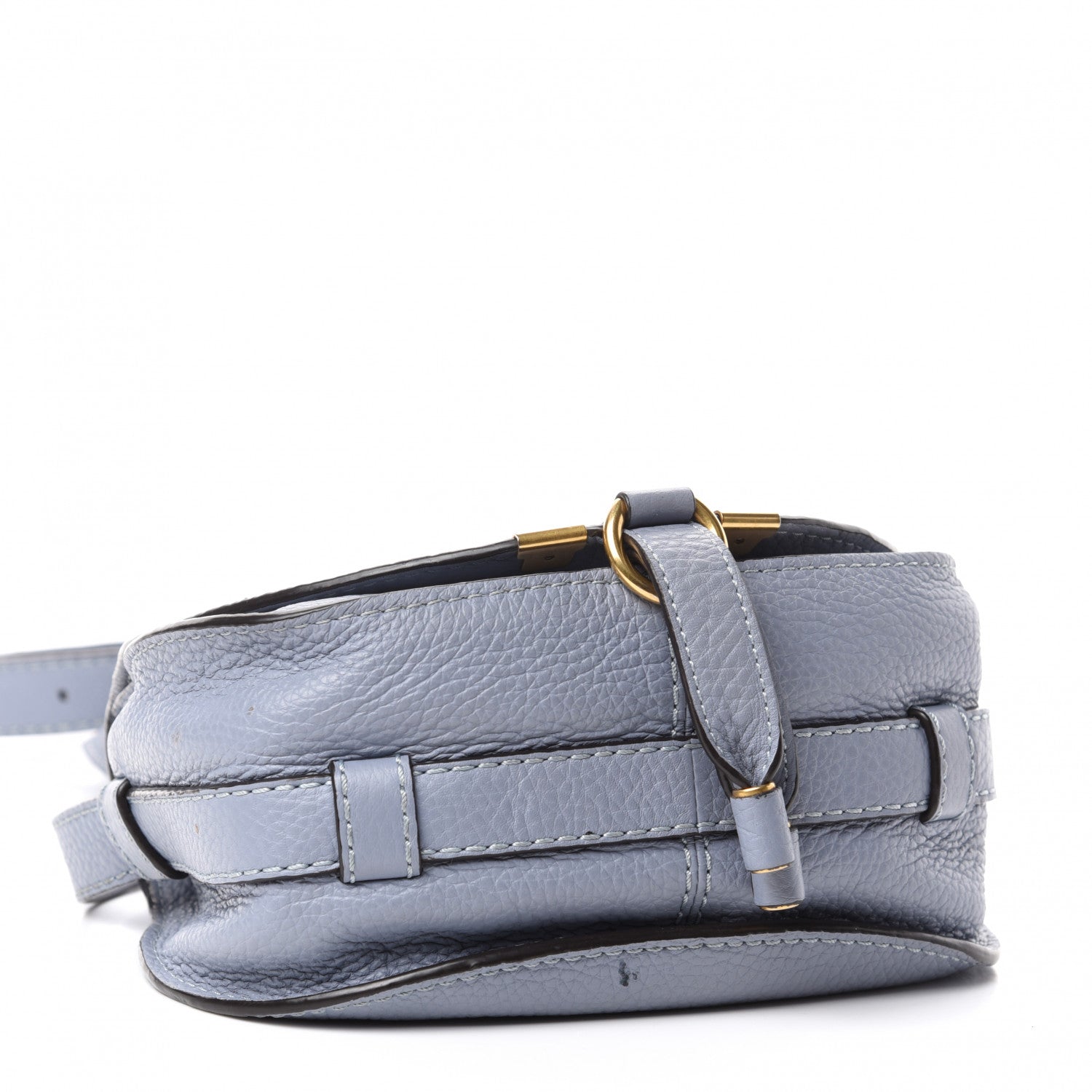 Chloe Calfskin Mini Marcie Round Crossbody Bag Washed Blue 4 of 11