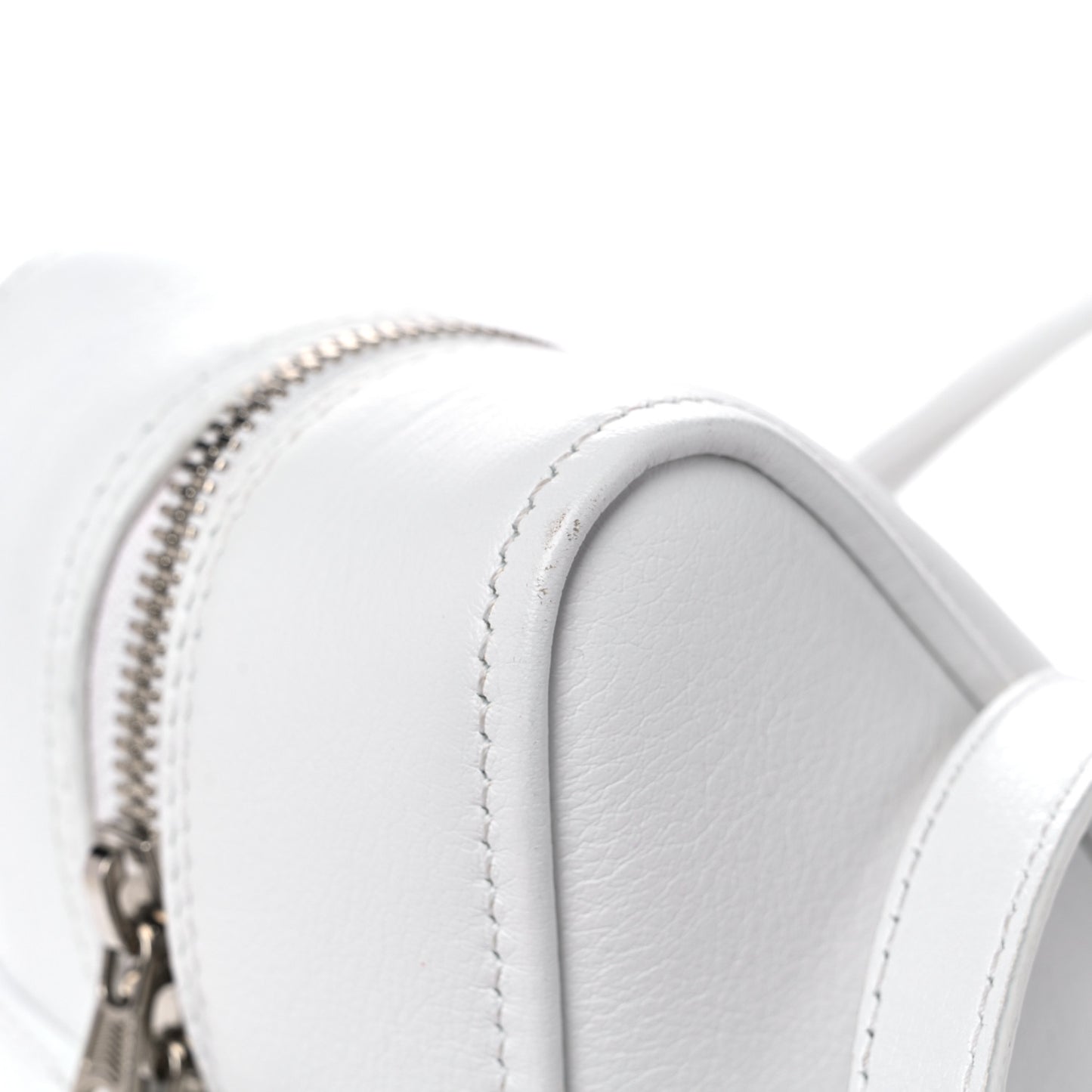 Calfskin S Triangle Duffle White