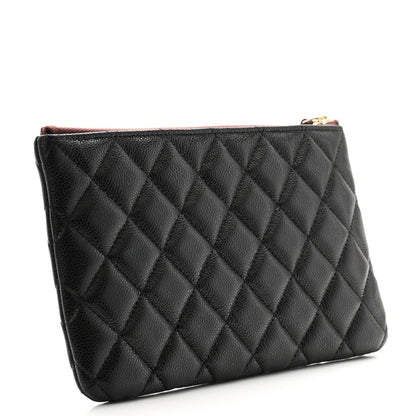 Chanel Caviar Quilted Small Zipped Pouch Black 3 of 9