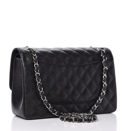 Chanel Caviar Quilted Jumbo Double Flap Black 3 of 10