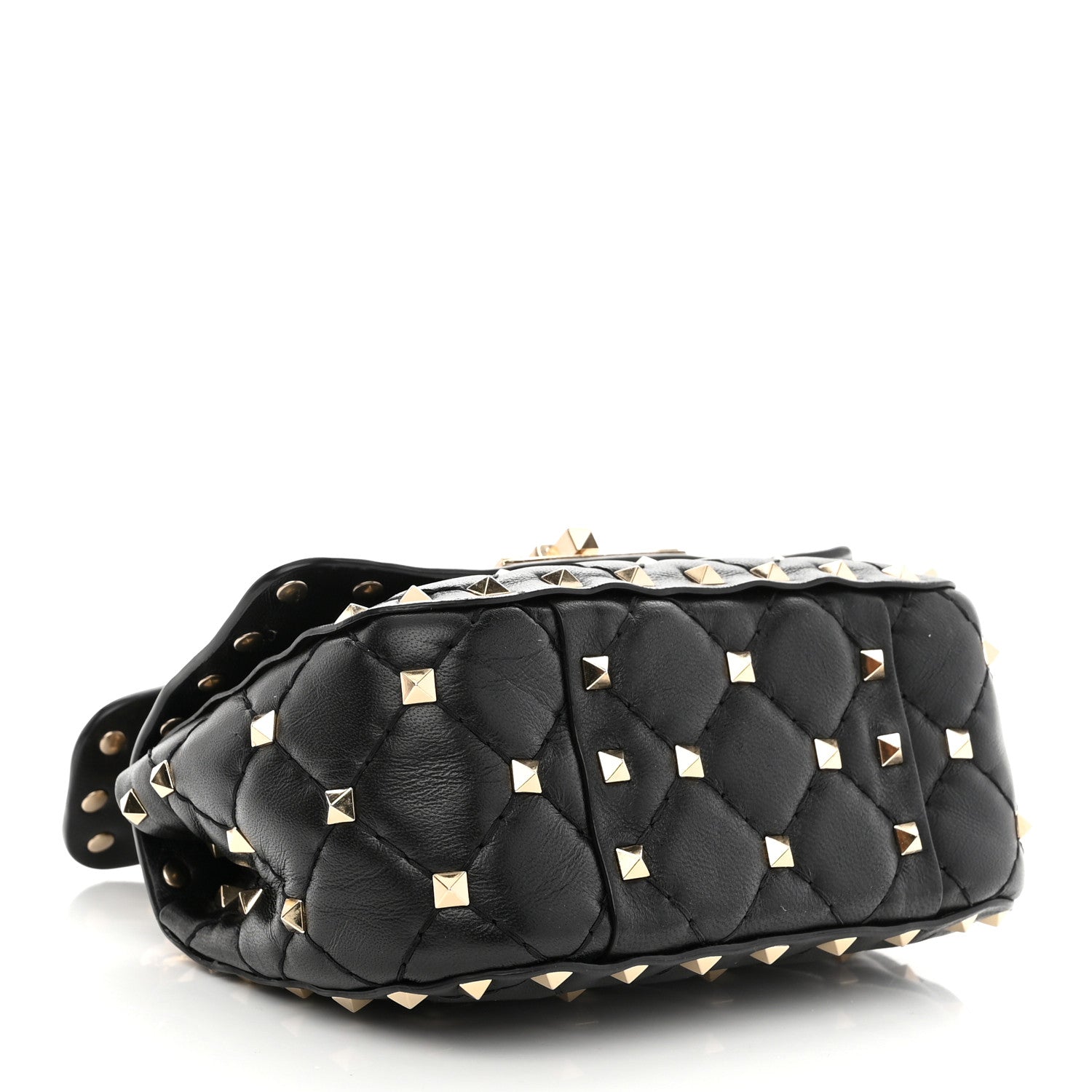 Valentino Garavani Nappa Micro Rockstud Spike Shoulder Bag Black 4 of 8