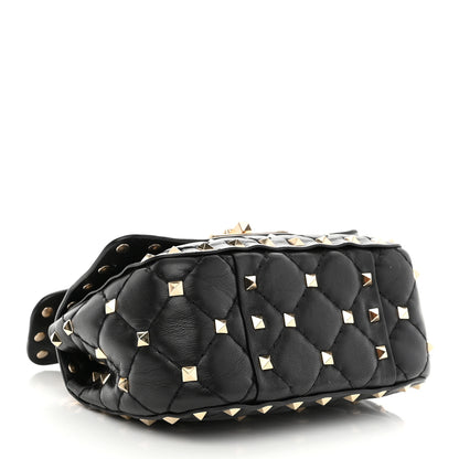 Valentino Garavani Nappa Micro Rockstud Spike Shoulder Bag Black 4 of 8