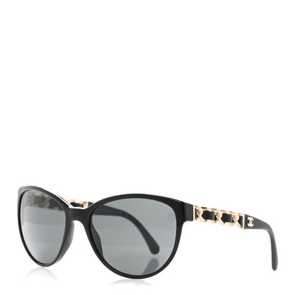 Chanel Cat Eye Chain Sunglasses 5215-Q Black 1 of 8