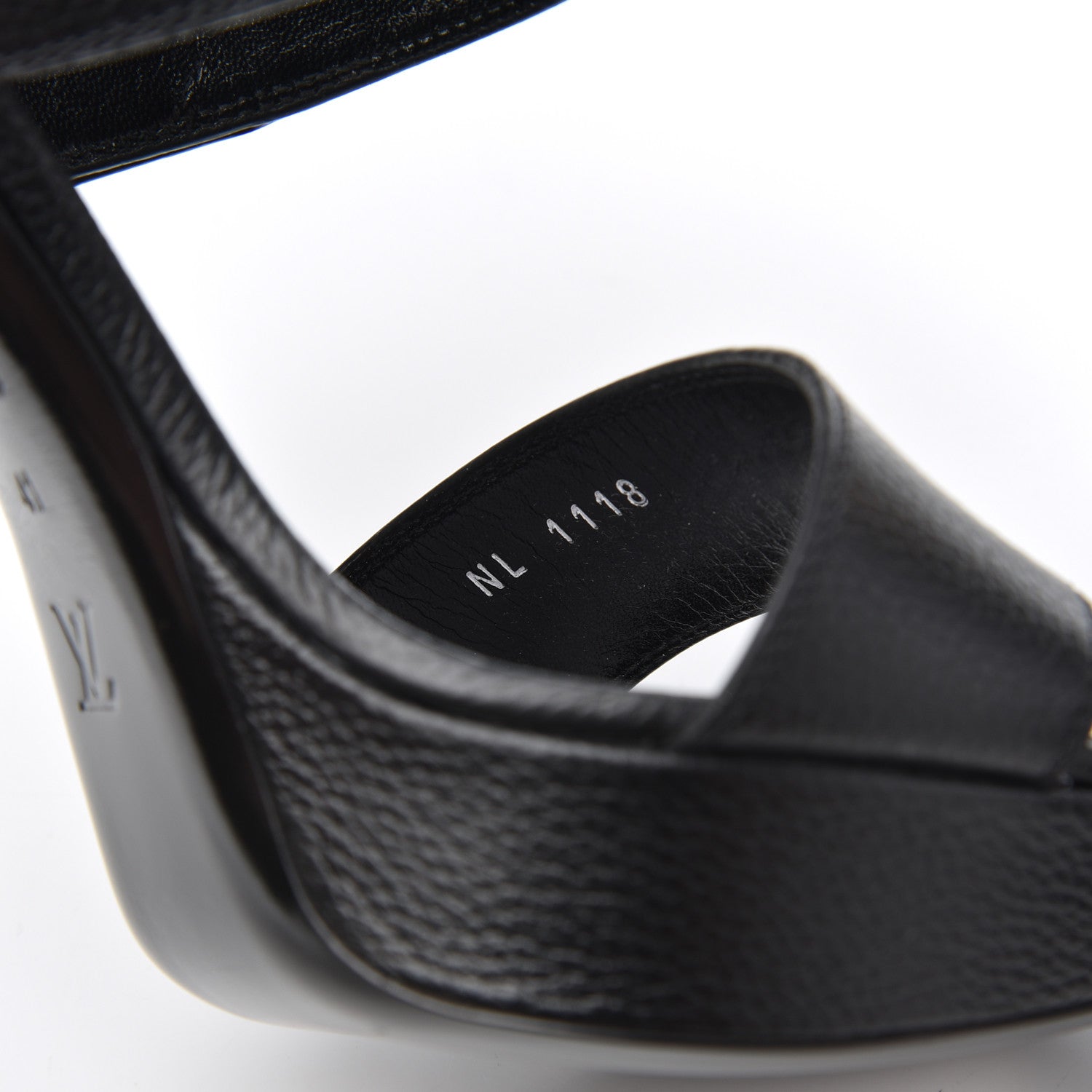 Louis Vuitton Grained Calfskin Horizon Platform Sandals 41 Black 9 of 11
