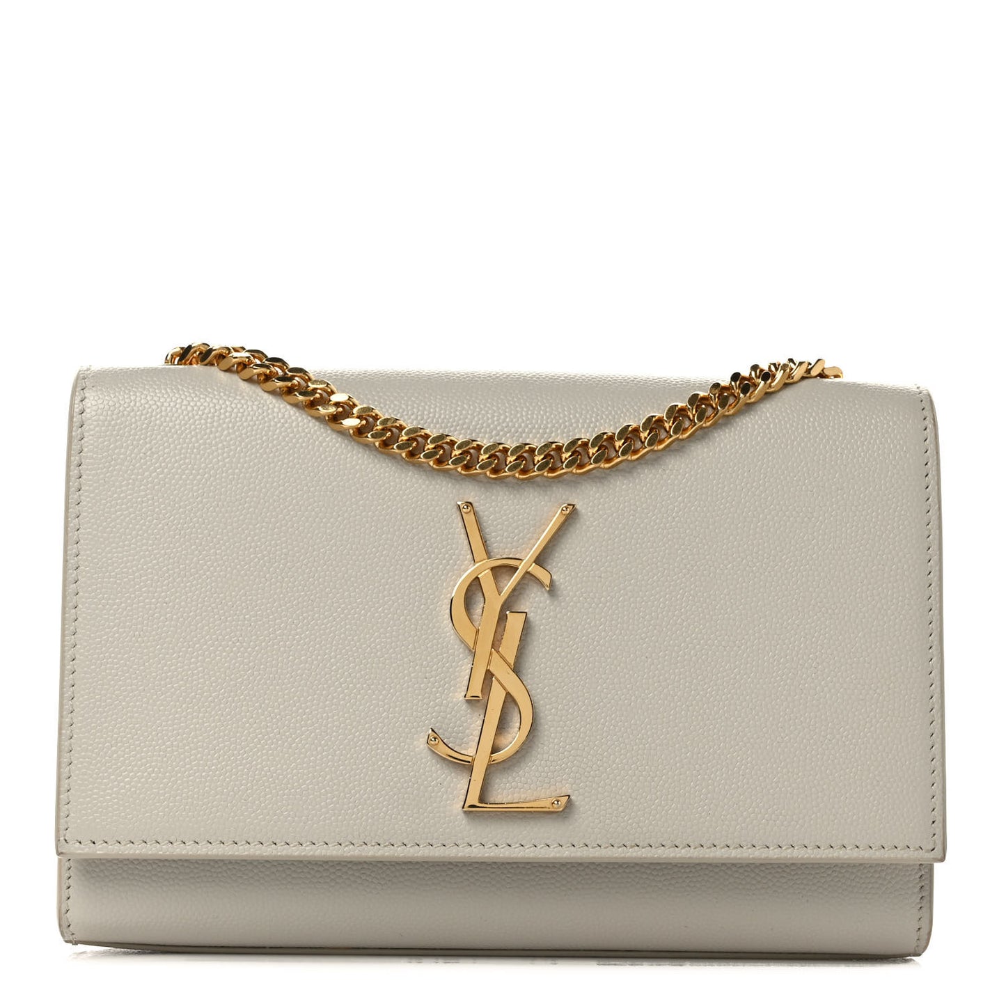 Grain De Poudre Small Monogram Kate Satchel Crema Soft
