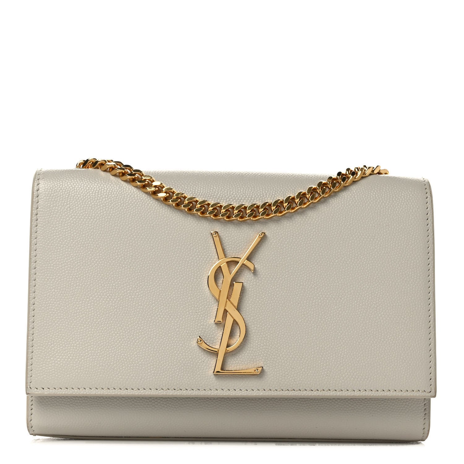 Saint Laurent Grain De Poudre Small Monogram Kate Satchel Crema Soft 1 of 10