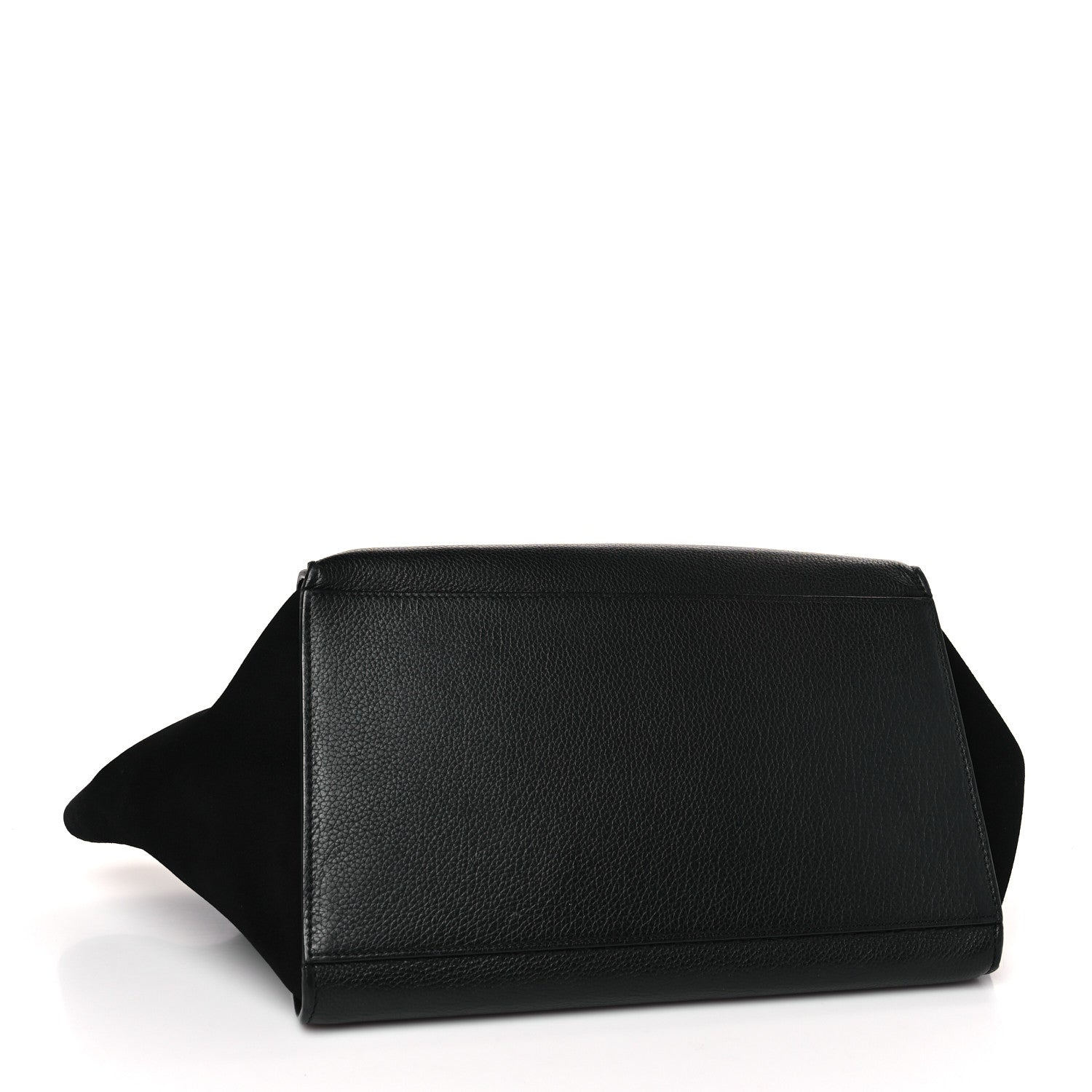 Celine Drummed Calfskin Suede Medium Trapeze Black 4 of 8