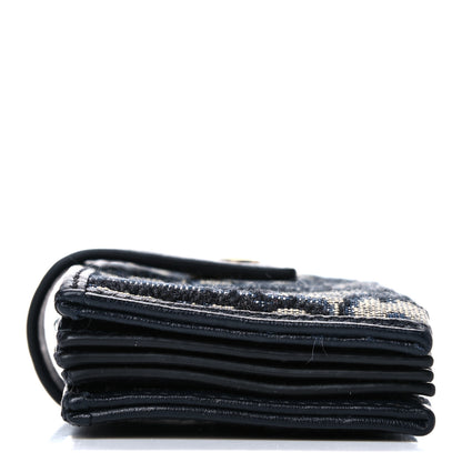 Christian Dior Oblique 30 Montaigne Gusseted 5 Card Holder Blue 7 of 12