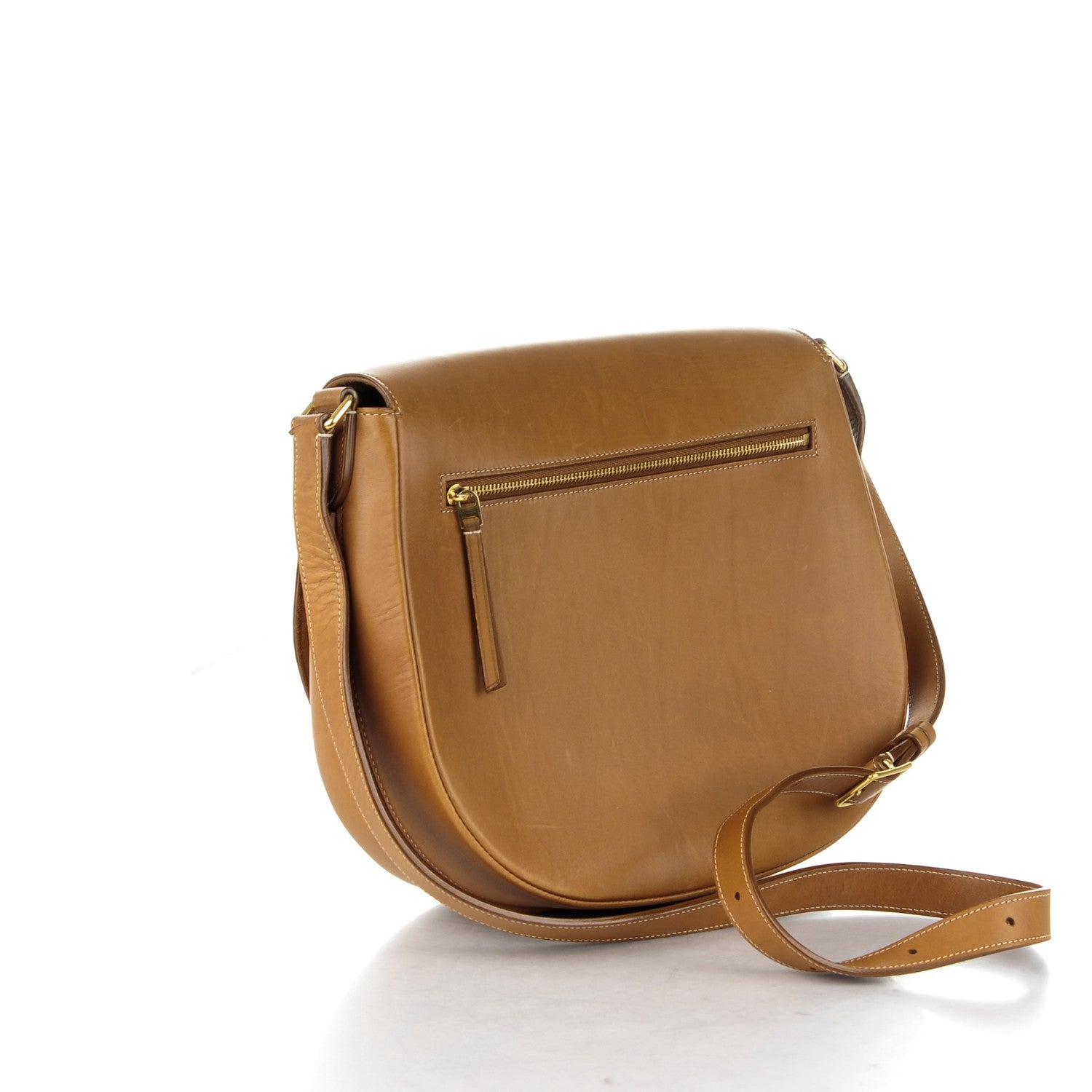 Celine Natural Calfskin Trotteur Messenger Tan 3 of 8