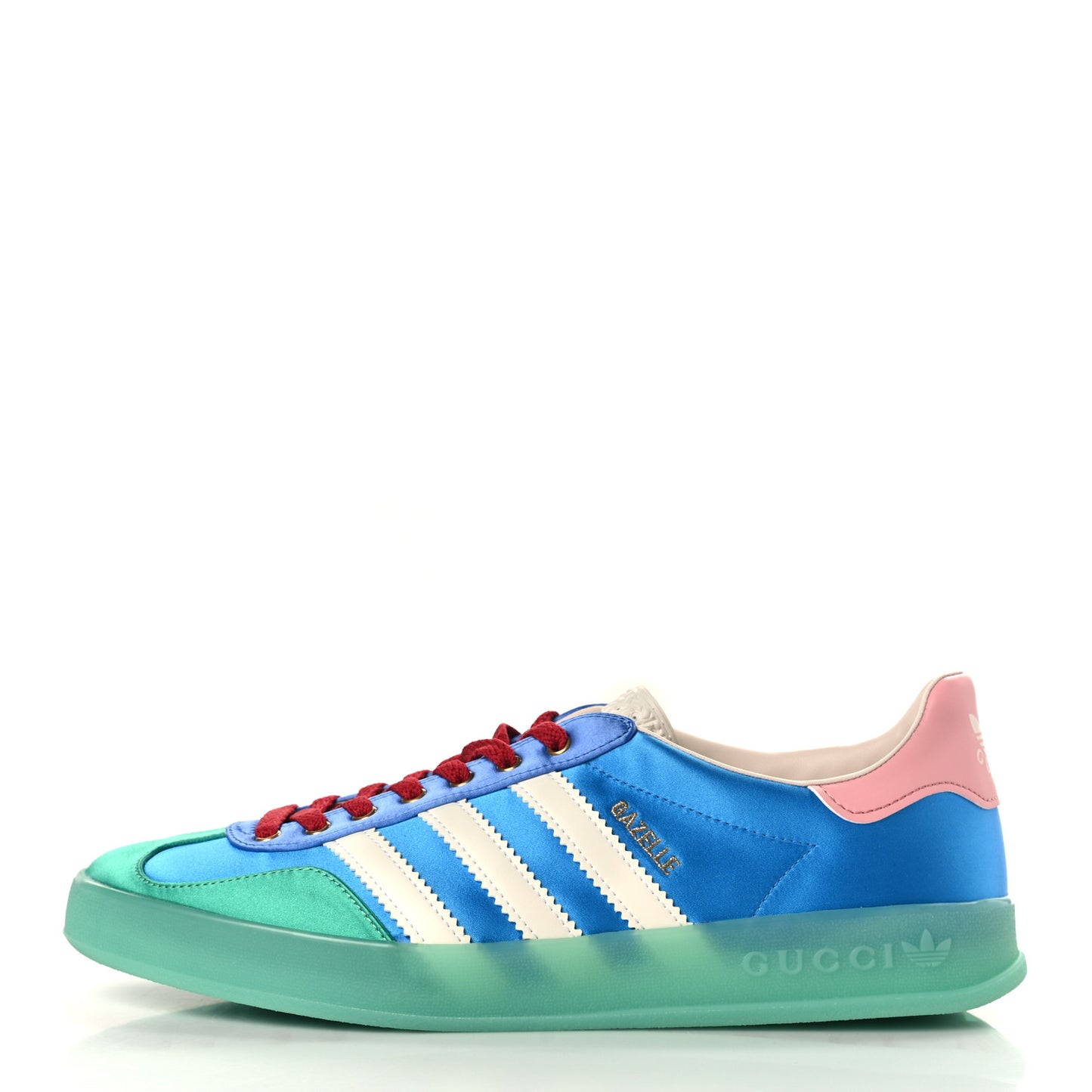 X ADIDAS Silk Duchesse Demetra Rubber Womens Gazelle Sneakers 9 Jade Capri Avio Off White