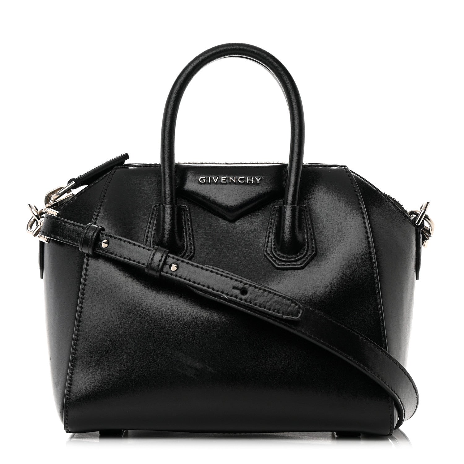 Givenchy Shiny Lord Calfskin Mini Antigona Black 1 of 23