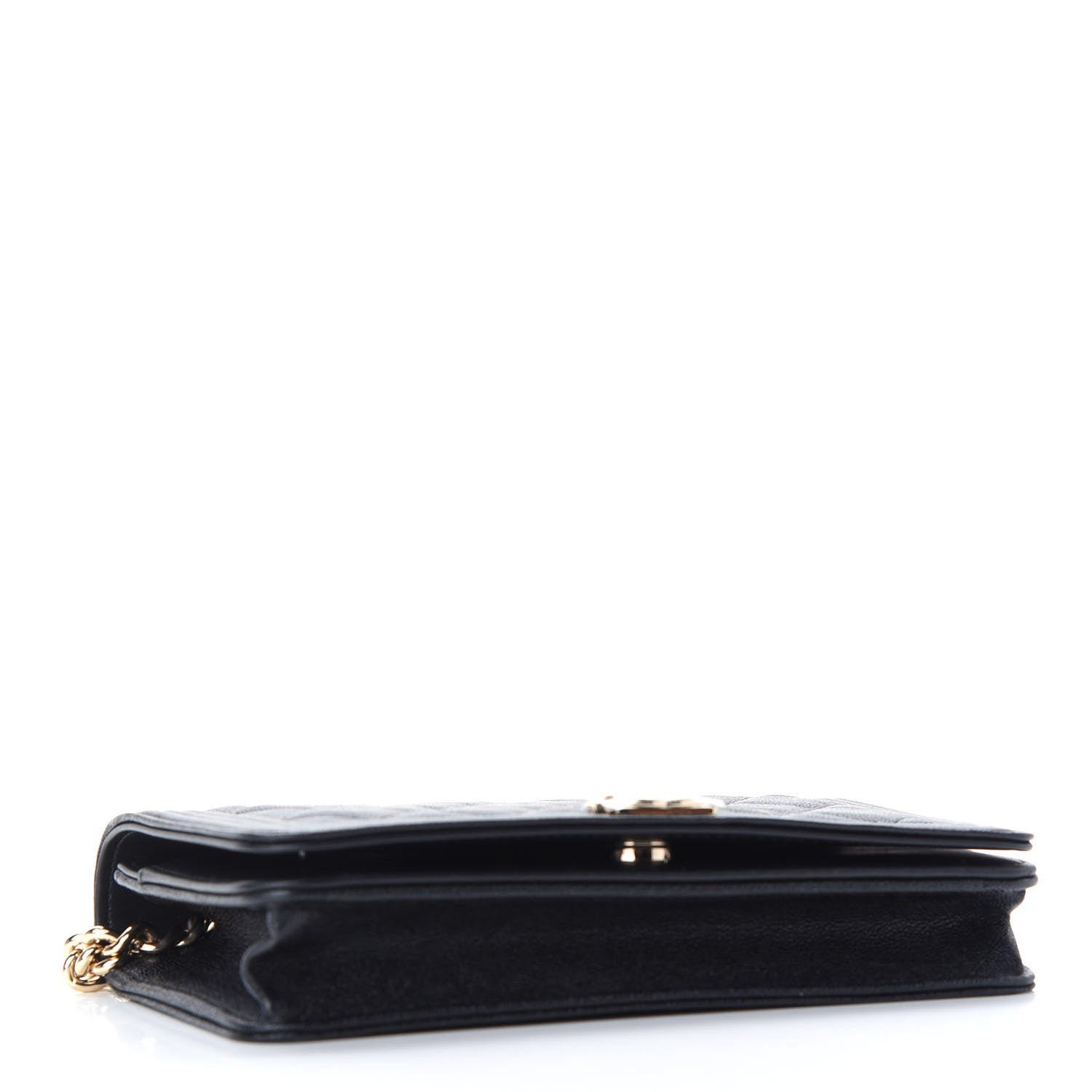 Chanel Caviar Quilted Boy Wallet On Chain WOC Black 4 of 10