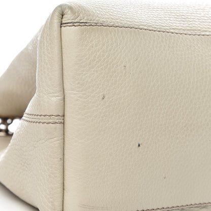 Gucci Pebbled Calfskin Medium Soho Chain Shoulder Bag Off White 9 of 16