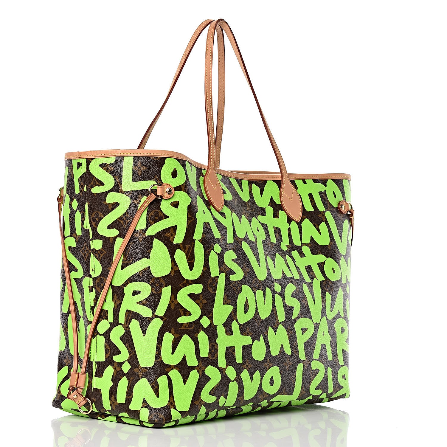 Louis Vuitton Monogram Graffiti Neverfull GM Green 3 of 10