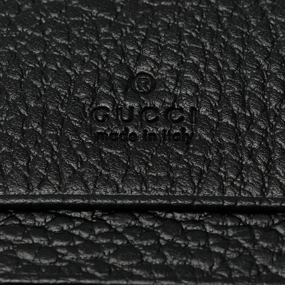 Gucci Dollar Calfskin GG Supreme Monogram GG Marmont Card Case Black Beige Ebony 6 of 8
