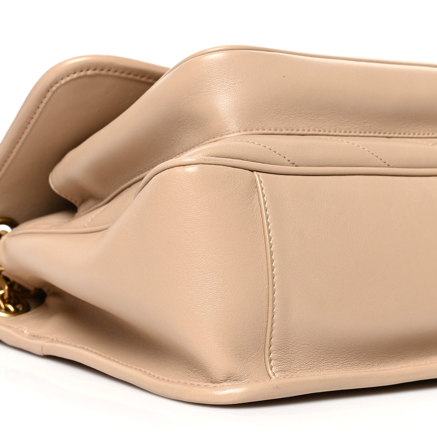 Saint Laurent Lambskin Matelasse Monogram Medium Niki Chain Satchel Nude Powder 9 of 10