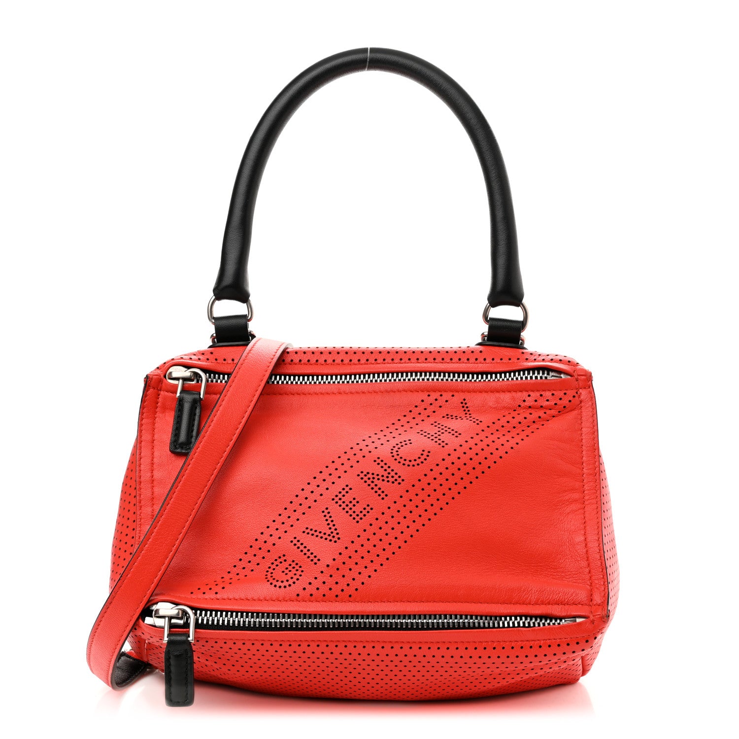 Givenchy Lambskin Perforated Small Pandora Pop Red 1 of 11