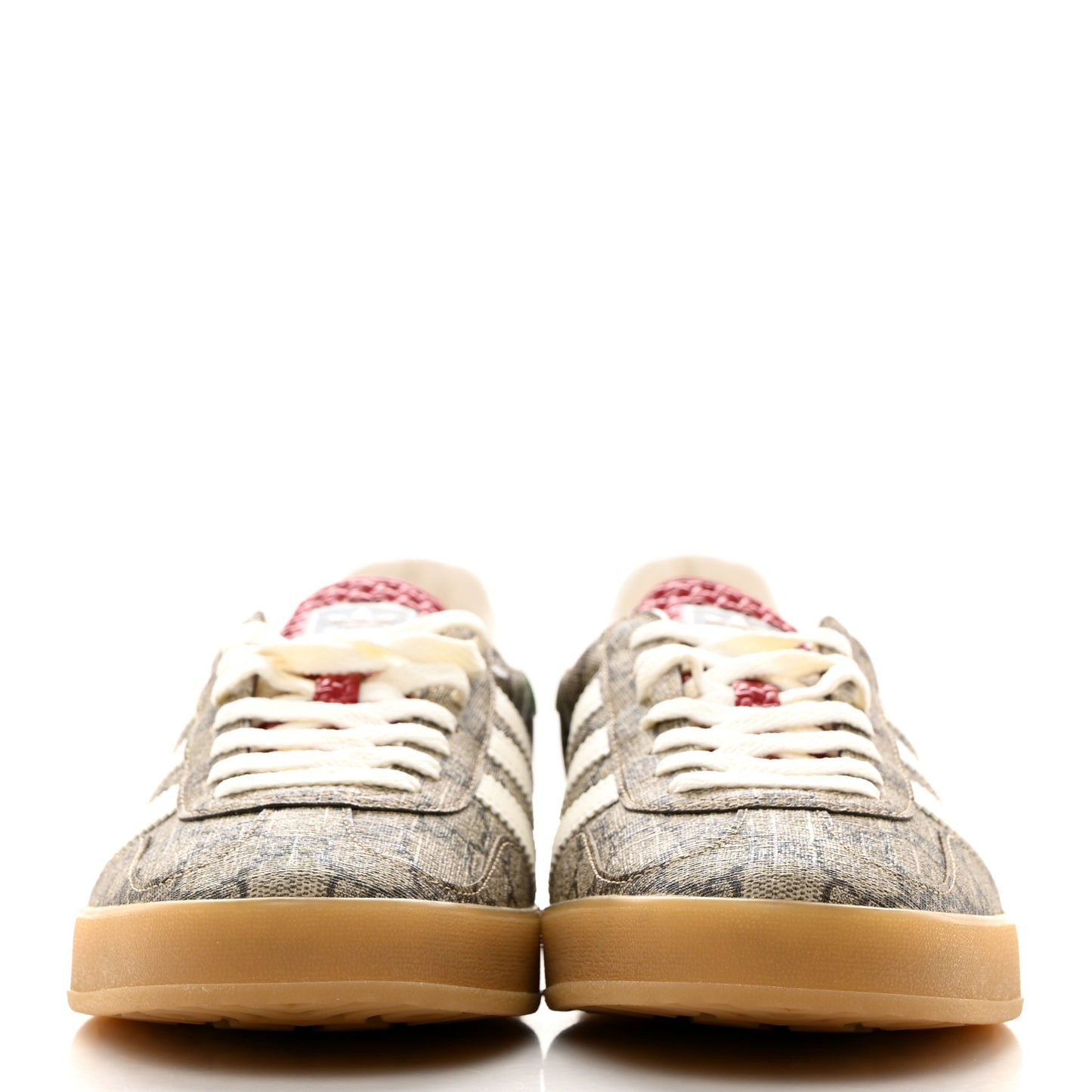 X ADIDAS GG Supreme Monogram Mens Gazelle Sneakers 9 Beige Ebony Off White New Shamarock