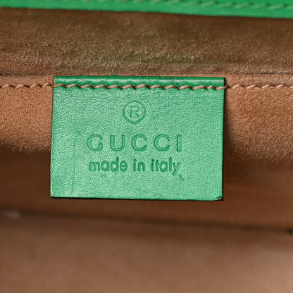 Gucci Vitello Fontanella Web Mini Sylvie Top Handle Bag Synthetic Green Garden 5 of 17