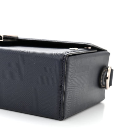 Fendi Vitello King FF Lines Embossed Baguette Soft Trunk Midnight 10 of 10