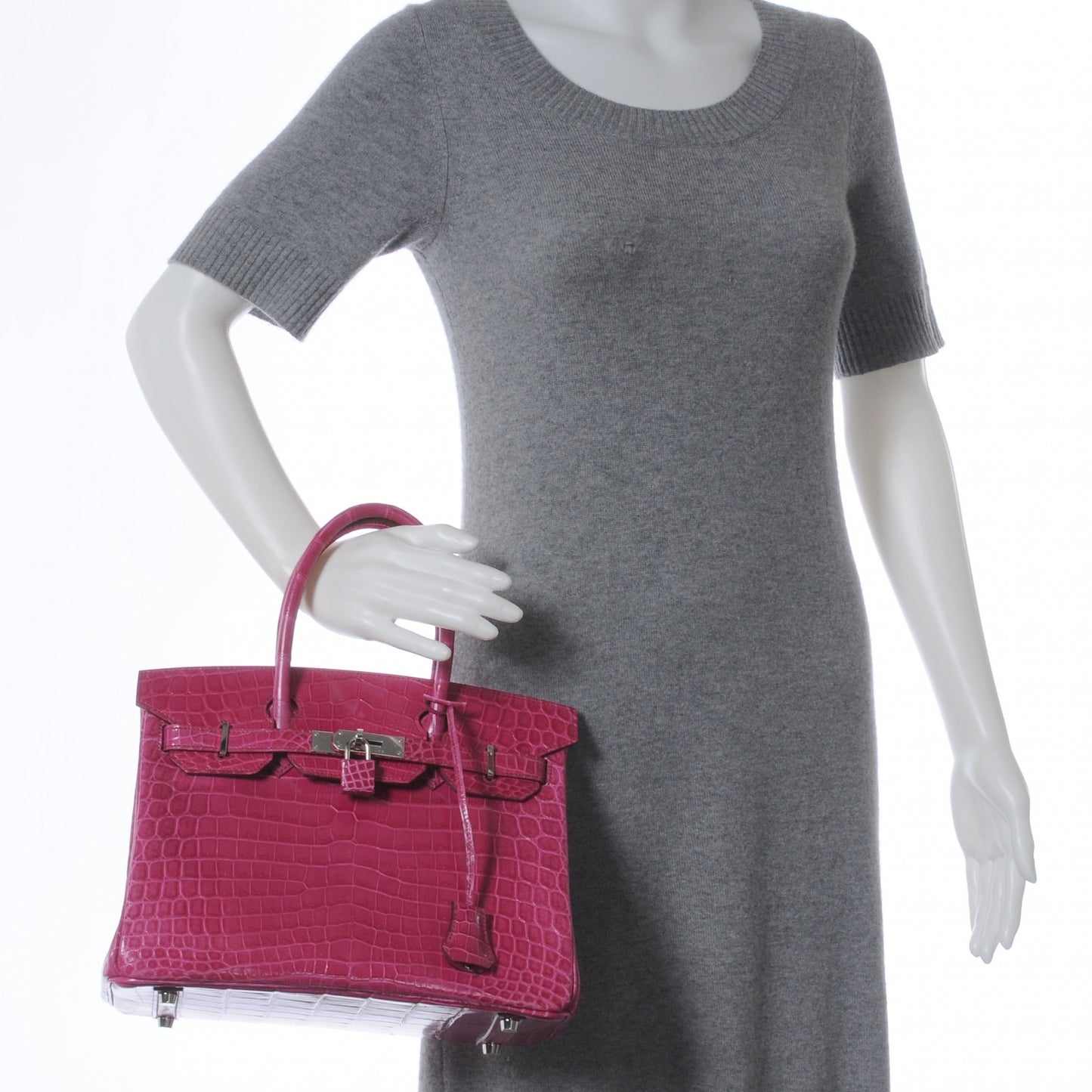 Niloticus Crocodile Birkin 30 Rose Tyrien