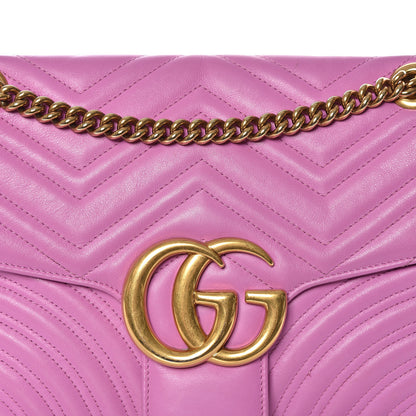Gucci Calfskin Matelasse Medium GG Marmont Shoulder Bag Candy Mousse 15 of 15
