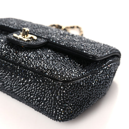 Chanel Lambskin Crystal Quilted Medium Flap Black 9 of 9