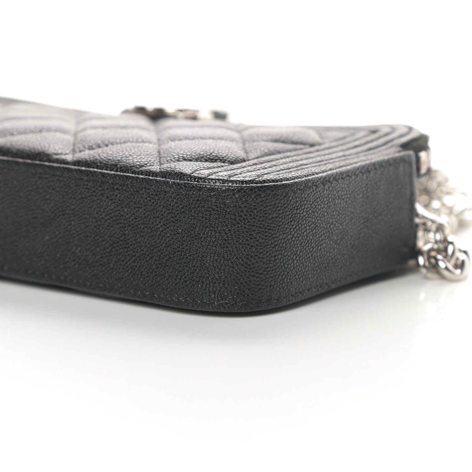Chanel Caviar Quilted Small Boy Clutch With Chain Black 13 of 14