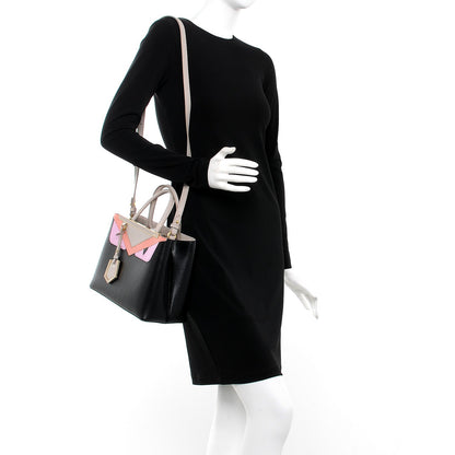 Fendi Vitello Elite Monster Petite 2Jours Tote Multicolor Black Grigio Polvere Multicolor 2 of 8