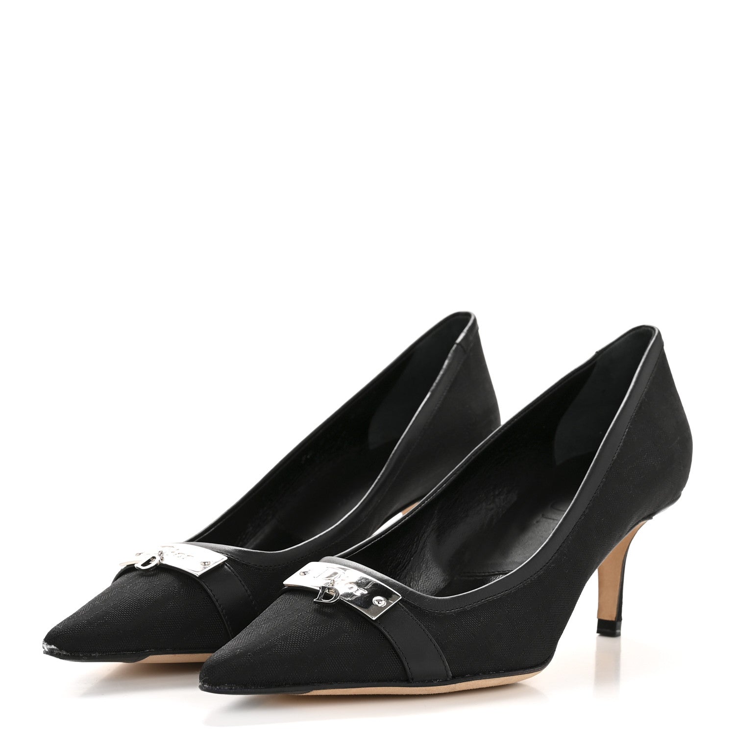 Christian Dior Oblique Canvas Street Chic Pumps 37 Black 4 of 11