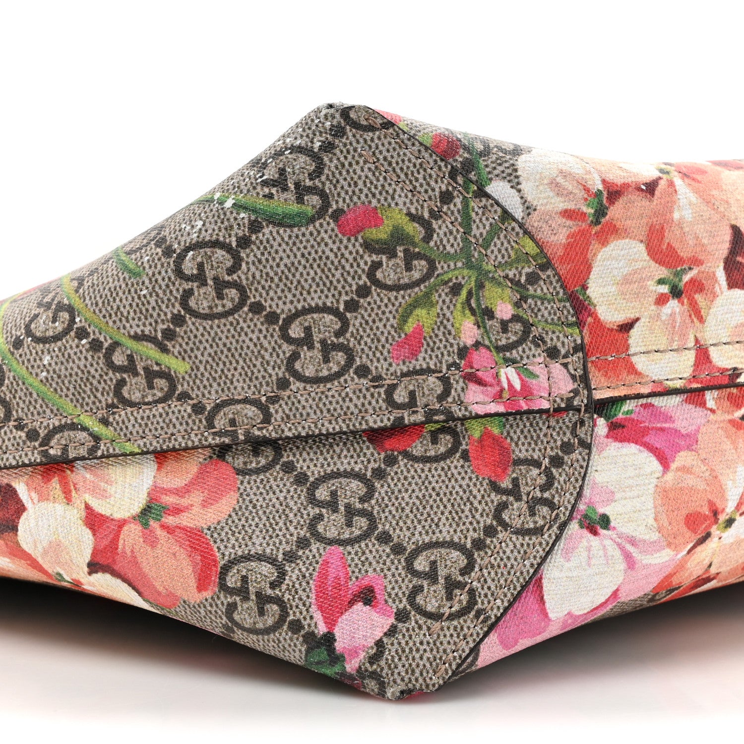 Gucci GG Supreme Monogram Blooms Small Reversible Tote Beige Multicolor Dry Rose 14 of 24